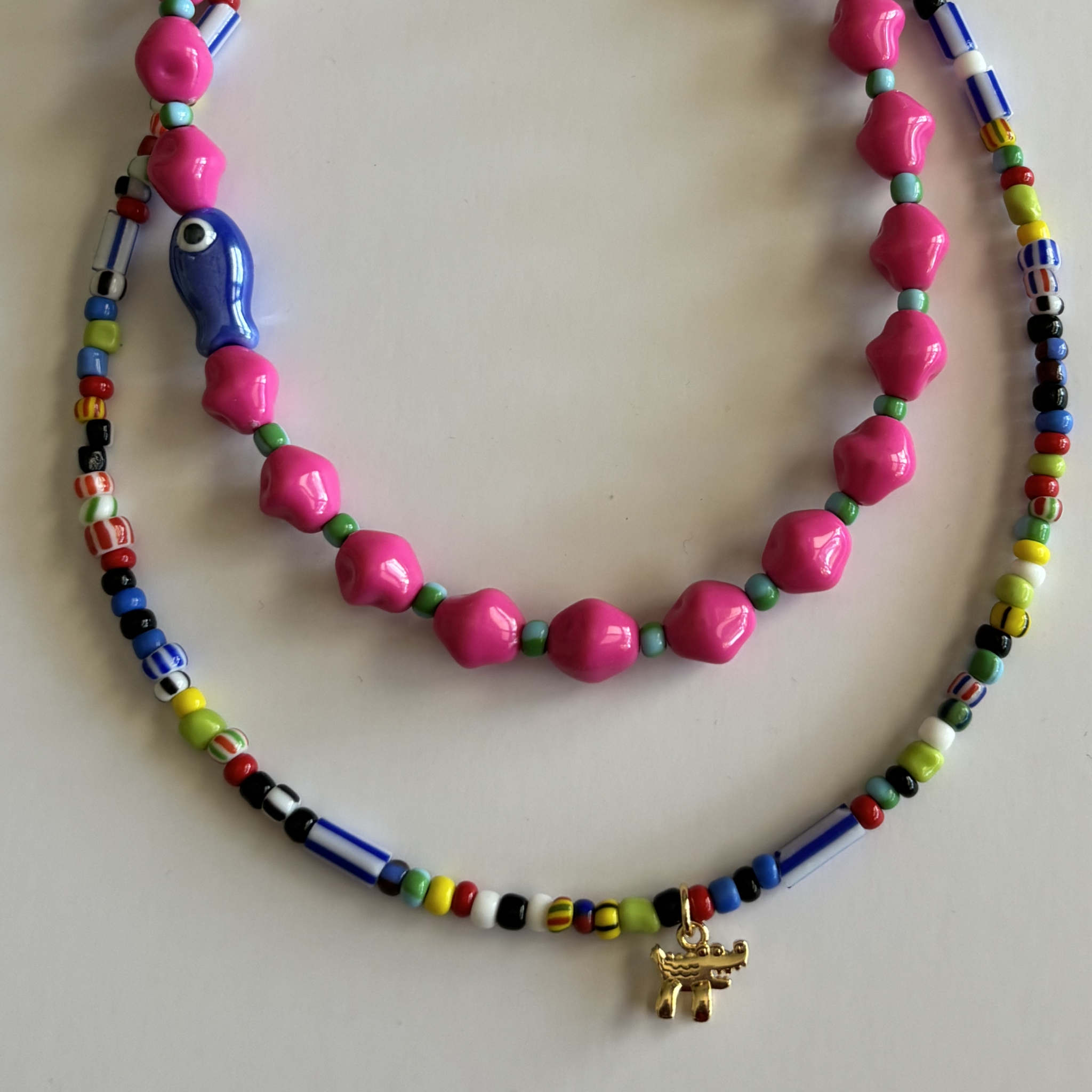 The Lila Necklace in Magenta