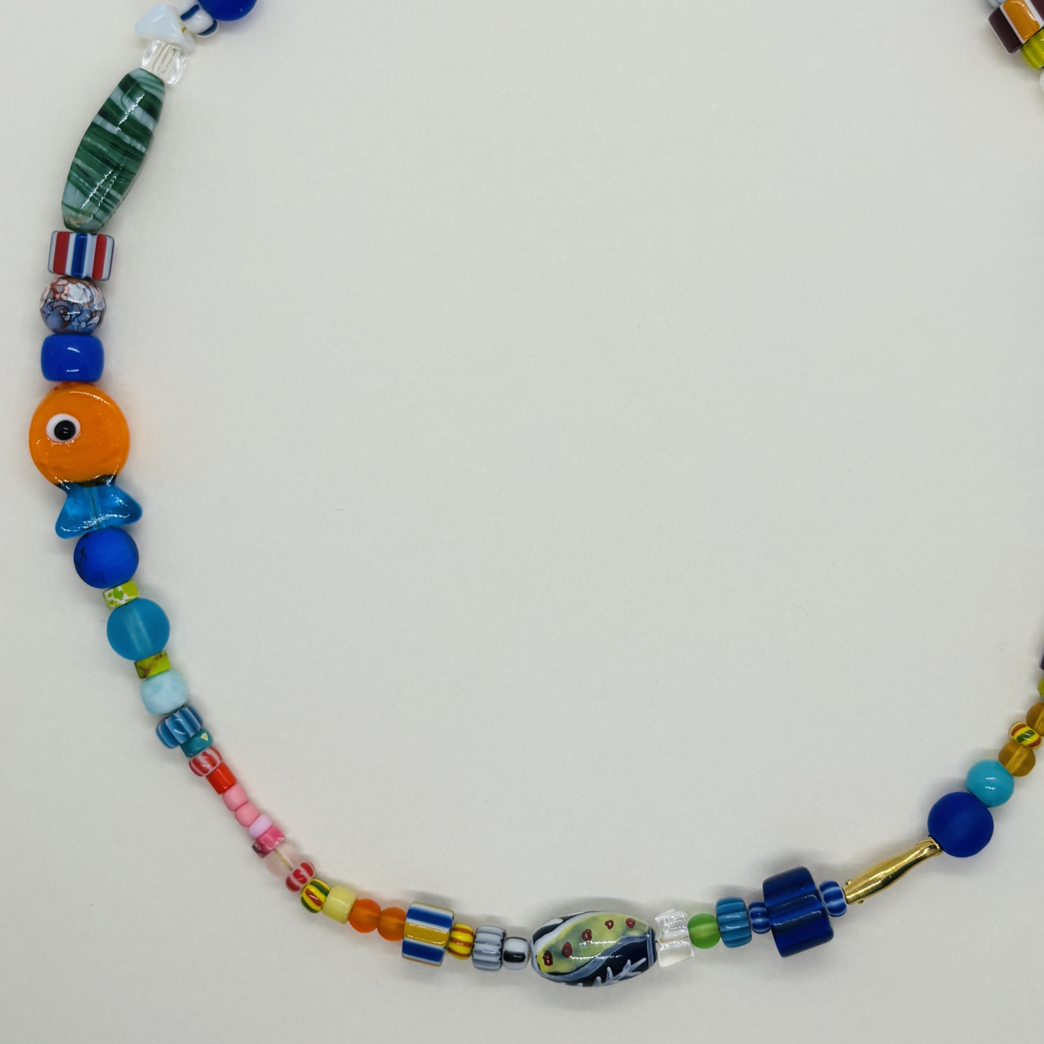 Colorful handcrafted beaded necklace
